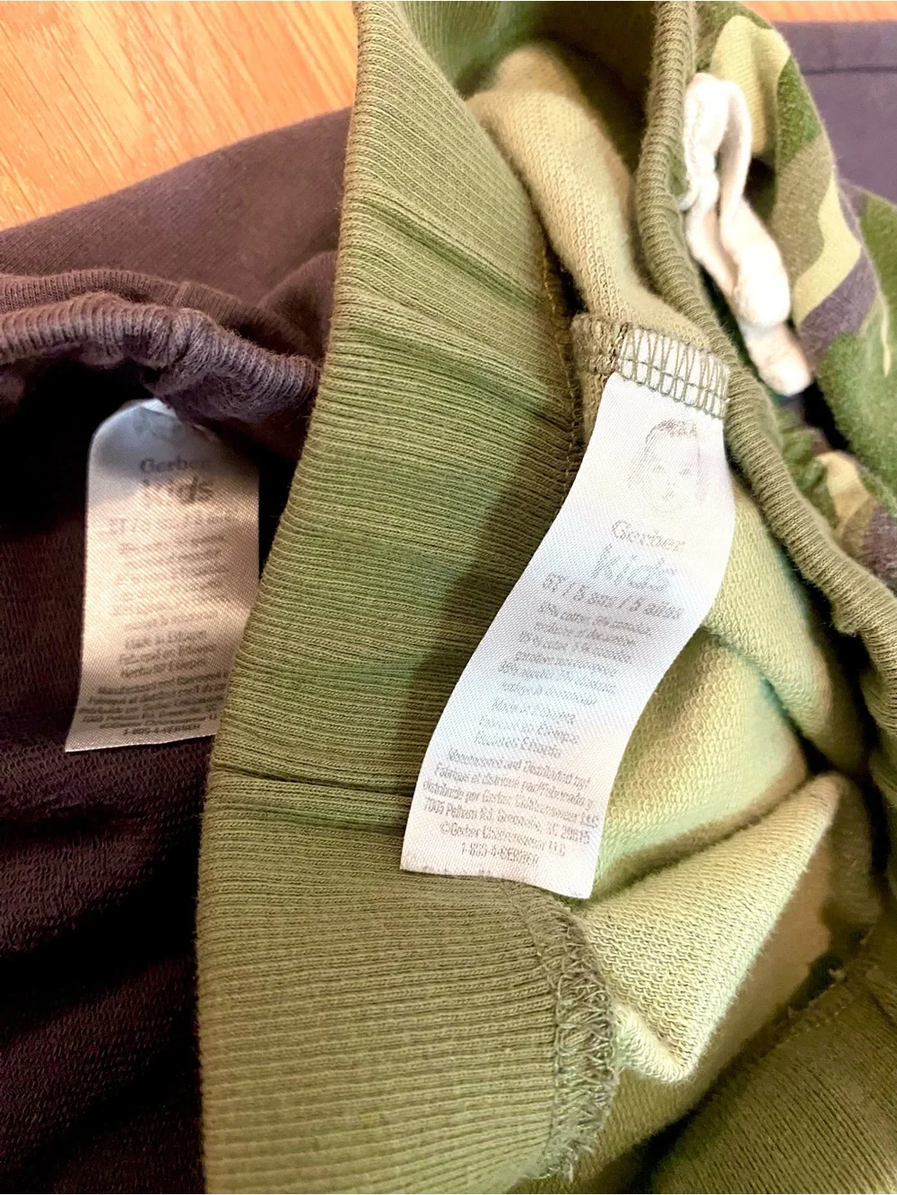 🦕 5T BOYS GERBER BABY COTTON JOGGERS HEREM PANTS BUNDLE OF 3! CAMO GRAY SOFT!